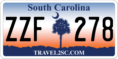 SC license plate ZZF278