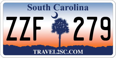 SC license plate ZZF279