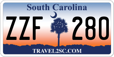 SC license plate ZZF280