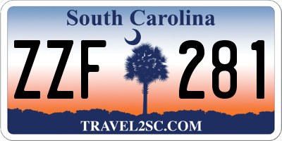 SC license plate ZZF281