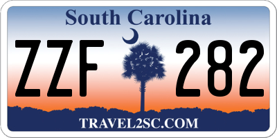 SC license plate ZZF282