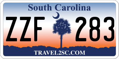 SC license plate ZZF283