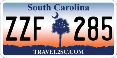 SC license plate ZZF285