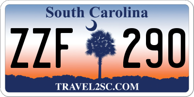 SC license plate ZZF290