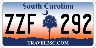 SC license plate ZZF292