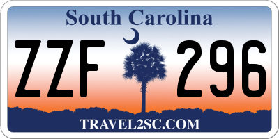 SC license plate ZZF296