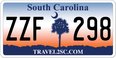 SC license plate ZZF298