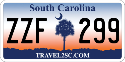 SC license plate ZZF299