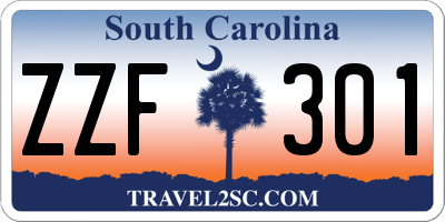 SC license plate ZZF301