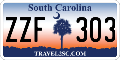 SC license plate ZZF303