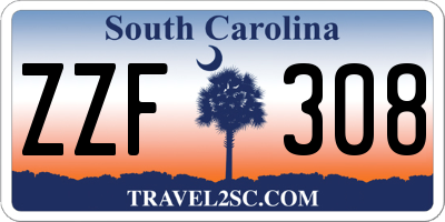 SC license plate ZZF308
