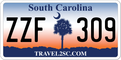 SC license plate ZZF309
