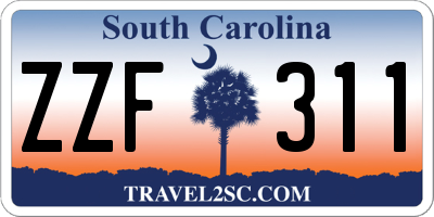 SC license plate ZZF311