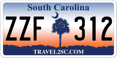 SC license plate ZZF312