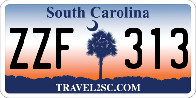 SC license plate ZZF313