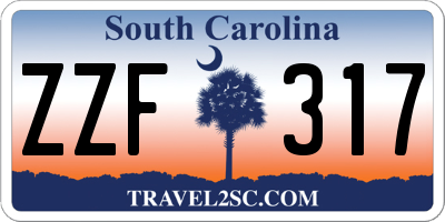 SC license plate ZZF317