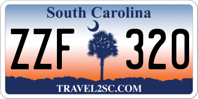 SC license plate ZZF320