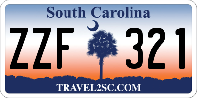 SC license plate ZZF321