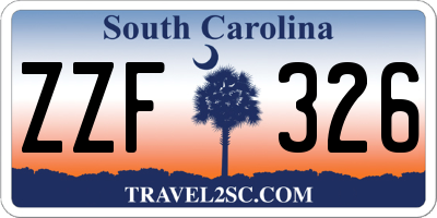 SC license plate ZZF326