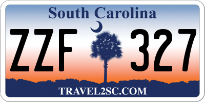 SC license plate ZZF327