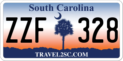 SC license plate ZZF328