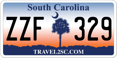 SC license plate ZZF329