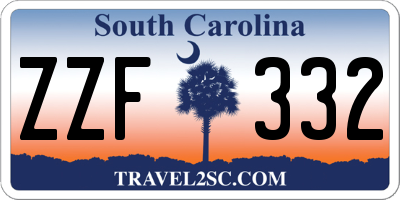 SC license plate ZZF332
