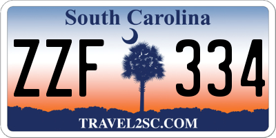 SC license plate ZZF334