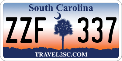 SC license plate ZZF337