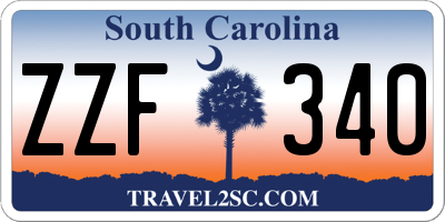 SC license plate ZZF340