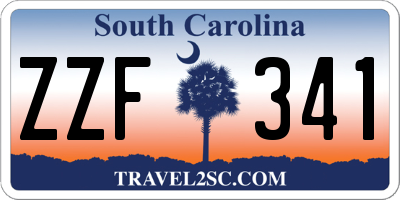 SC license plate ZZF341