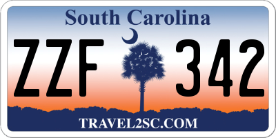 SC license plate ZZF342