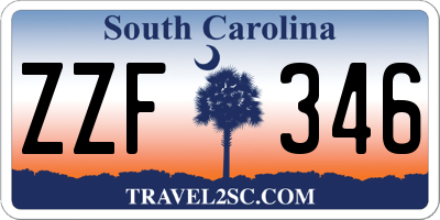 SC license plate ZZF346