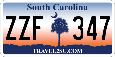 SC license plate ZZF347