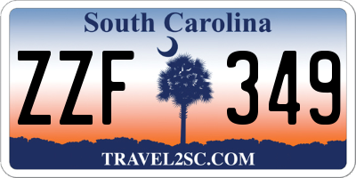 SC license plate ZZF349