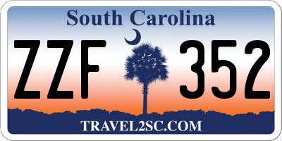 SC license plate ZZF352