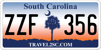 SC license plate ZZF356