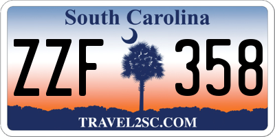 SC license plate ZZF358