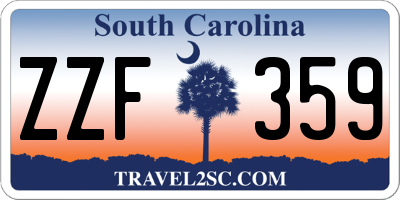 SC license plate ZZF359