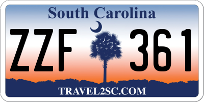 SC license plate ZZF361