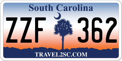 SC license plate ZZF362