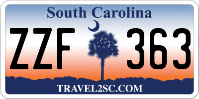 SC license plate ZZF363