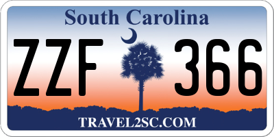 SC license plate ZZF366