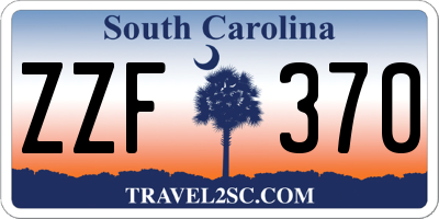SC license plate ZZF370