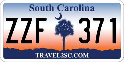 SC license plate ZZF371