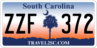SC license plate ZZF372