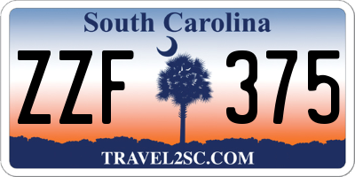 SC license plate ZZF375