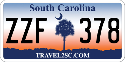 SC license plate ZZF378
