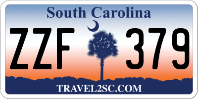 SC license plate ZZF379