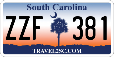 SC license plate ZZF381